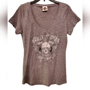 Harley Davidson T Gray Size L